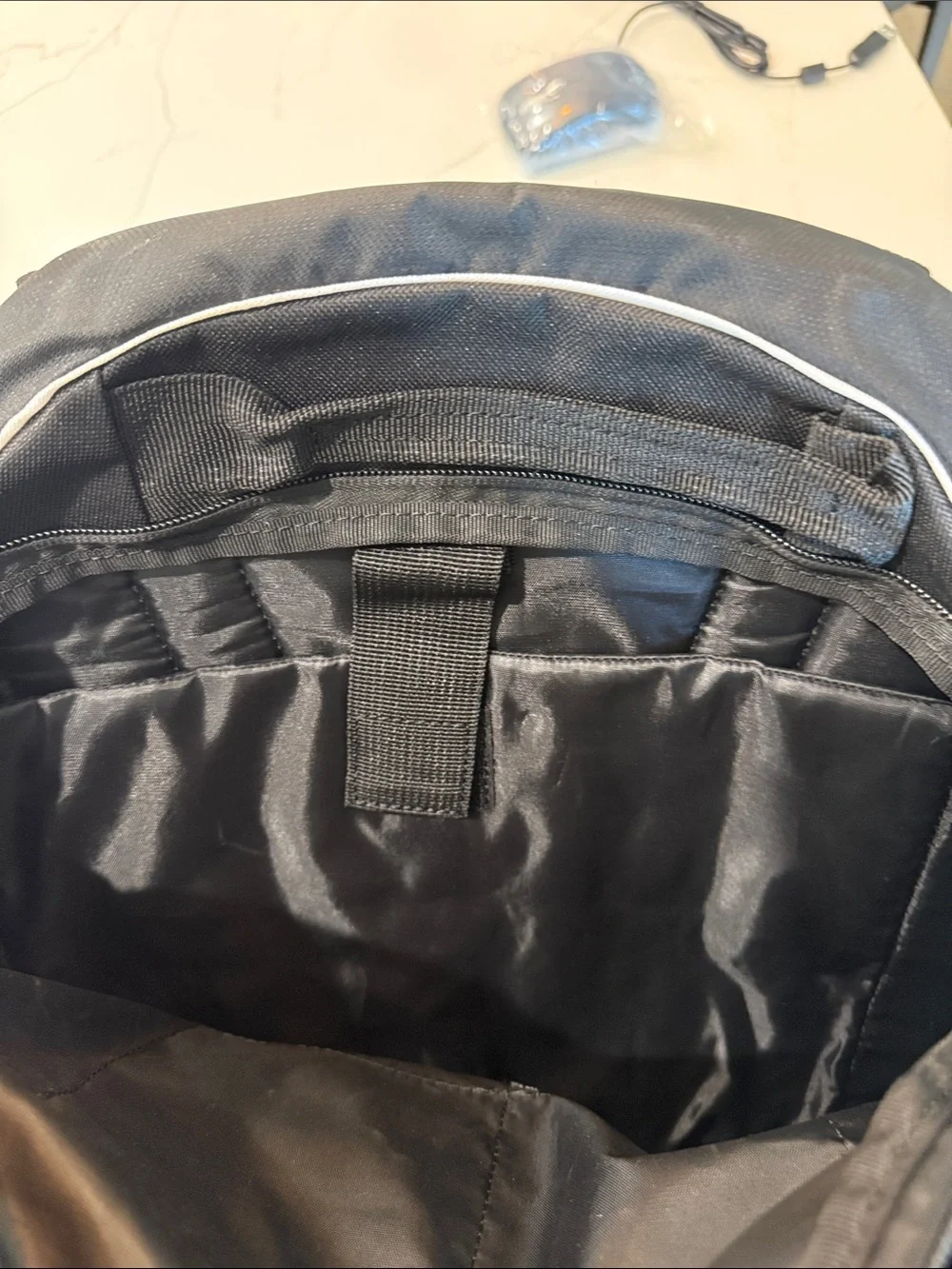 Targus Black Backpack with White Piping